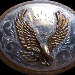Vintage American Eagle Men's Buckle GERMAN SILVER